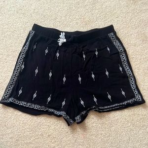 Black and white shorts from Target